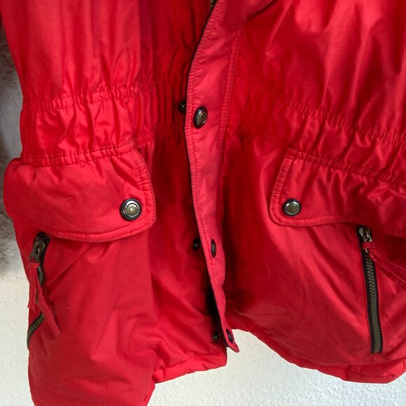 Ski Snowboard Jacket Size XL Men Red/Black Hooded  OUTDOOR VINTAGE HEAVY COAT - Picture 2 of 13